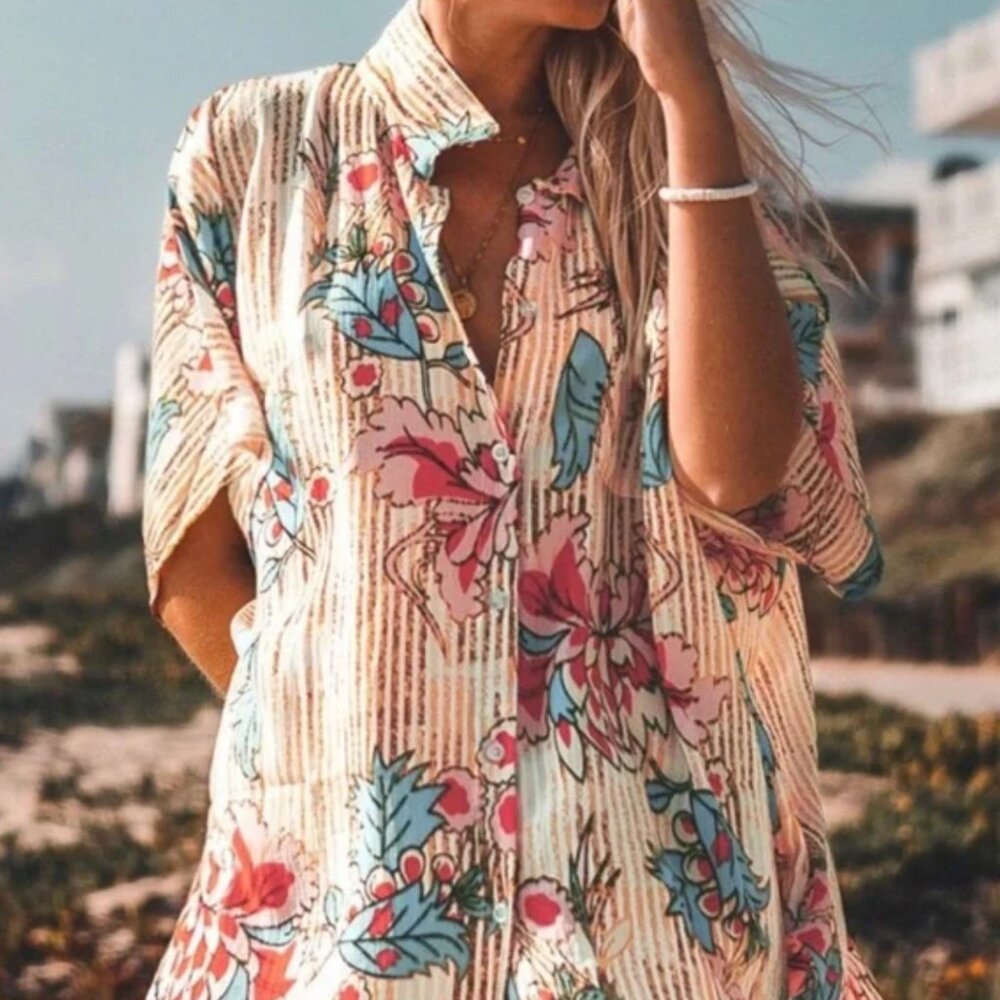 Cupshe Floral Swim Cover Up size Small
